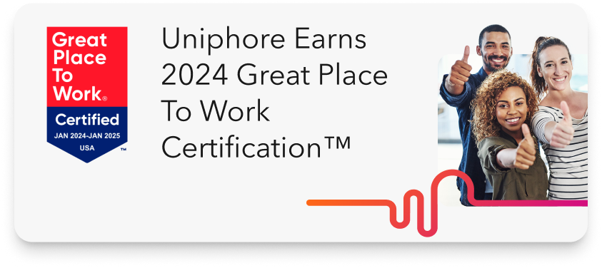 Uniphore has been Certified Great Place To Work - 2024