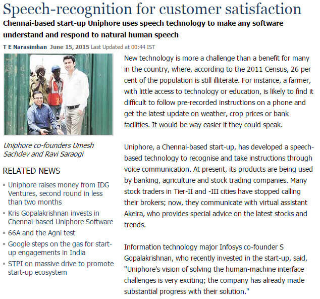 Uniphore: Speech Recognition for Customer Satisfaction