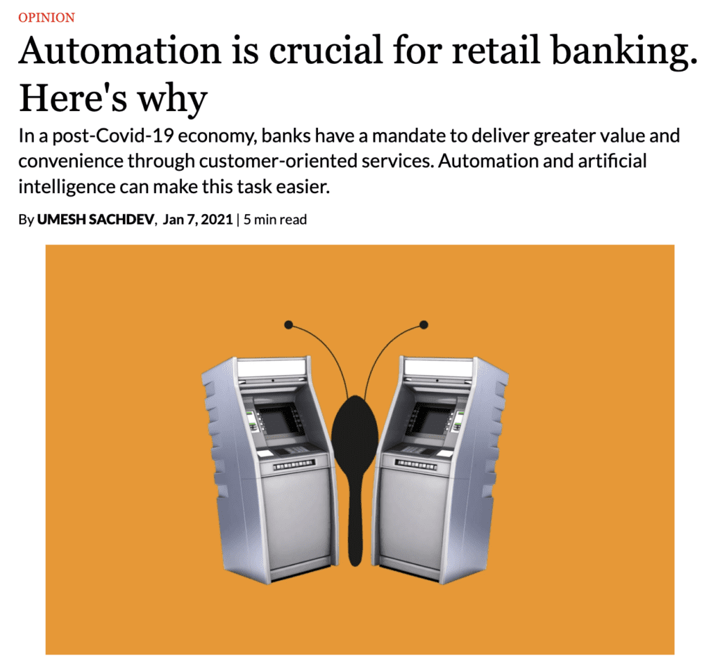 Automation is crucial for banking