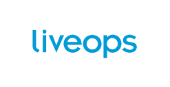 Testimonials featuring the Liveops logo on a white background.