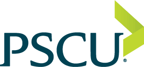 Psscu logo with a testimonial arrow.