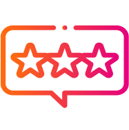 A pink star icon with a speech bubble, ideal for Healthcare CX considerations.