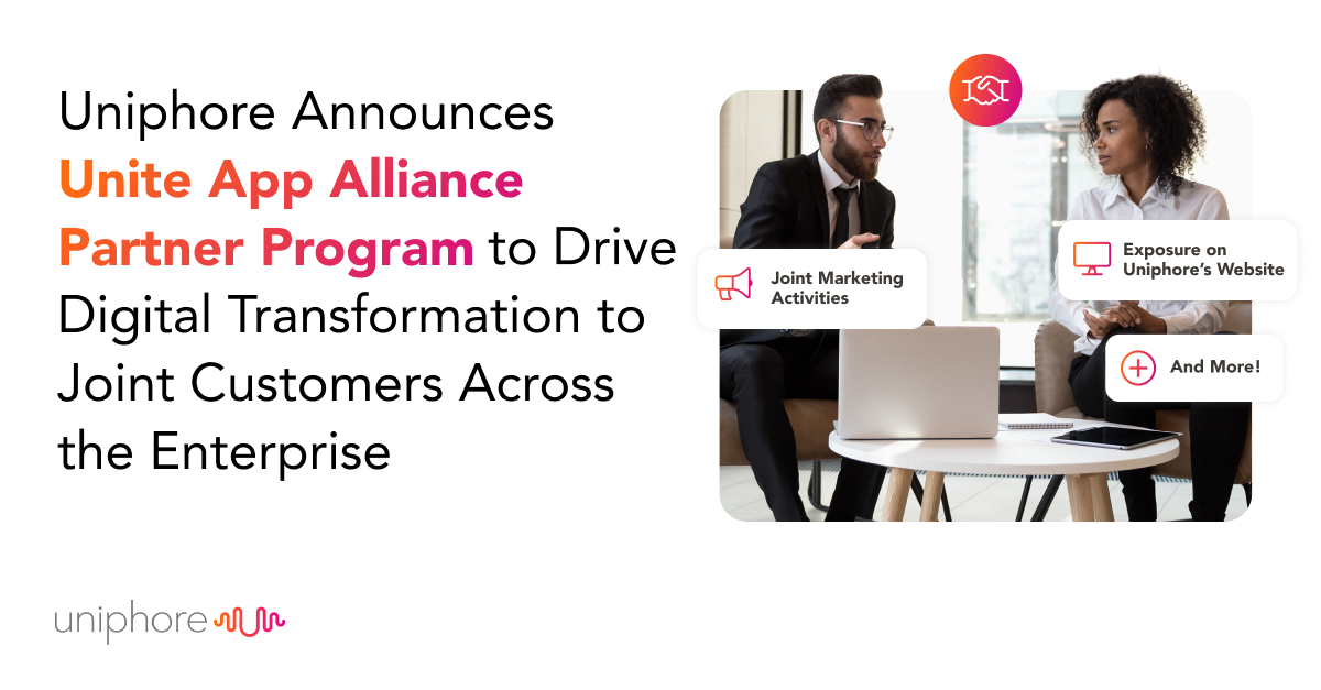 Uniphore Announces Unite App Alliance Partner Program to Drive Digital Transformation to Joint Customers Across the Enterprise 