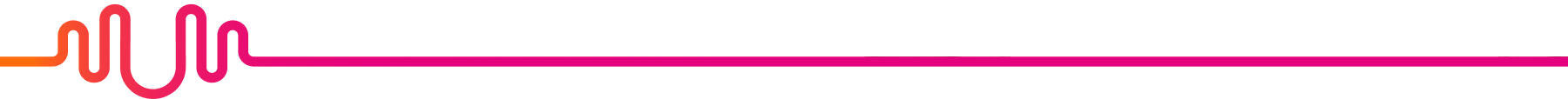 A pink and black logo with an arrow in the middle.