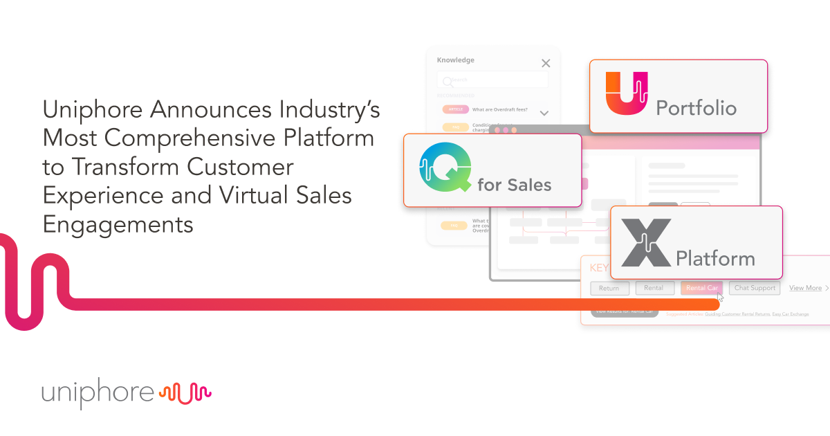 Uniphore Announces Industry’s Most Comprehensive Platform to Transform Customer Experience and Virtual Sales Engagements 