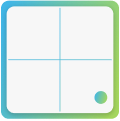 An engaging icon featuring four squares on it.