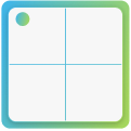 An engaging square icon featuring four squares.