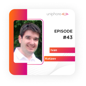 Unphone episode 43 features Ryan Katwew, a speaker from Uniphore discussing Successful CX strategies for Employee Experience.