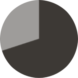 A pie chart with a grey background.