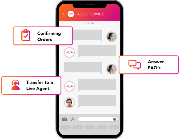 A mobile app with a live agent for customer service.