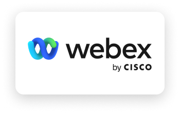 Webex logo on a white background.