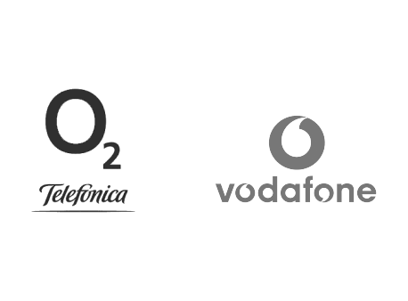 Telefonica and Vodafone logos