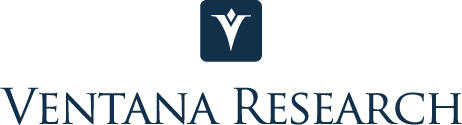 Logo of ventana research, featuring a stylized blue "v" symbolizing recognition above the company name in black text on a white background.