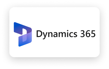 Logo of Microsoft Dynamics 365 CRM software, featuring a stylized letter "d" in blue next to the text "Dynamics 365" on a white background.