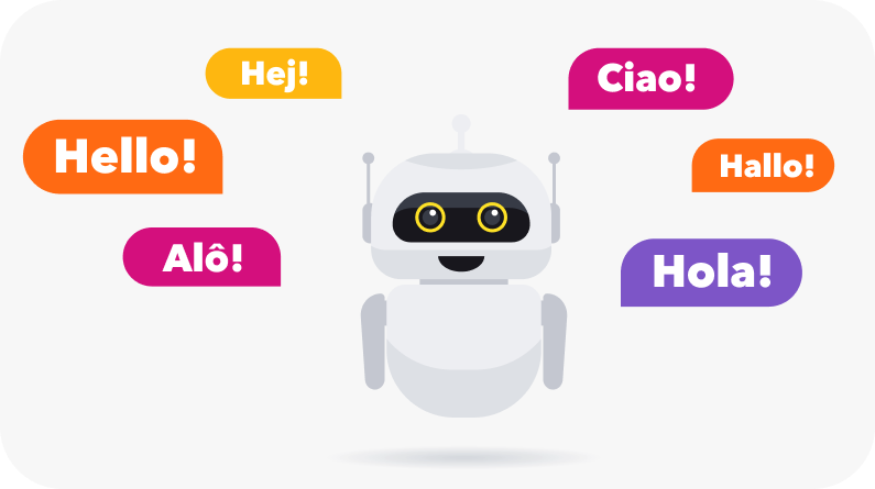 Chatbot speaking multiple languages