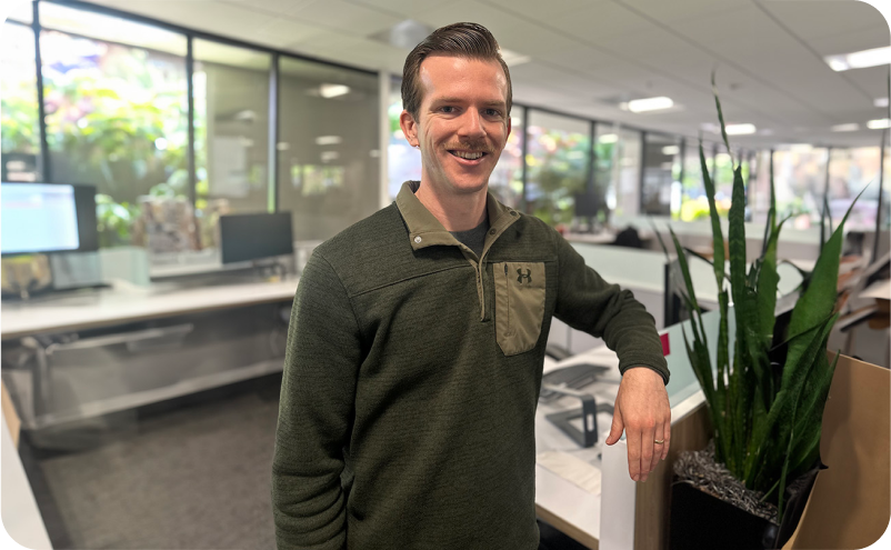 Tanner Sorensen at the headquarter in Palo Alto