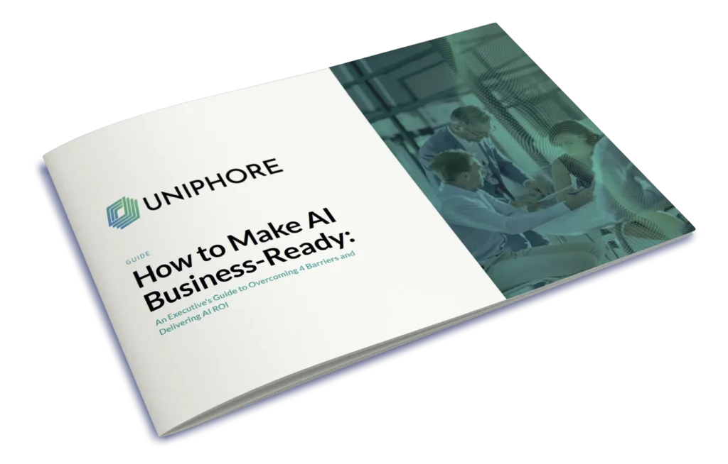 A guide on how to make AI Business Ready mock up