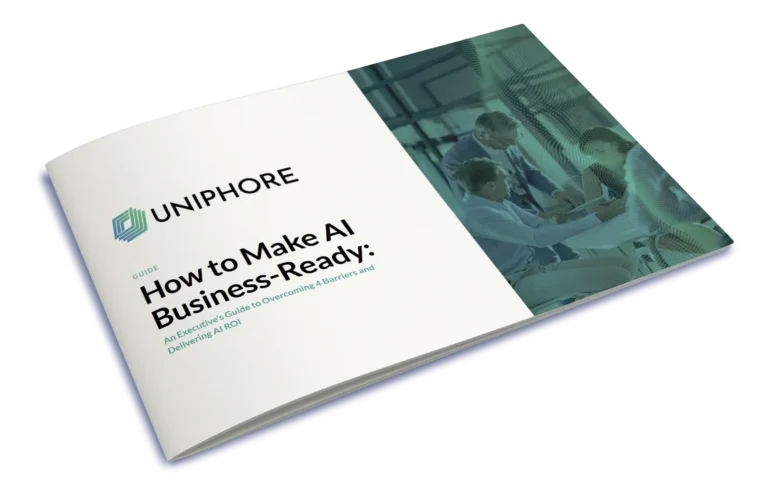 A guide on how to make AI Business Ready mock up