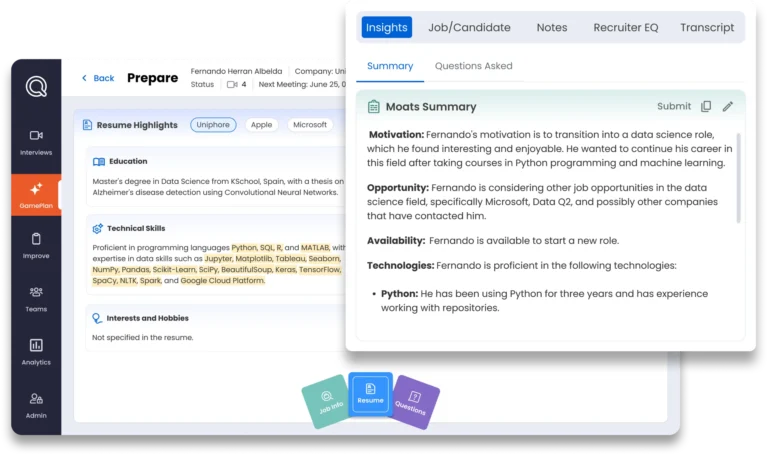 Recruiting Agent Screenshots