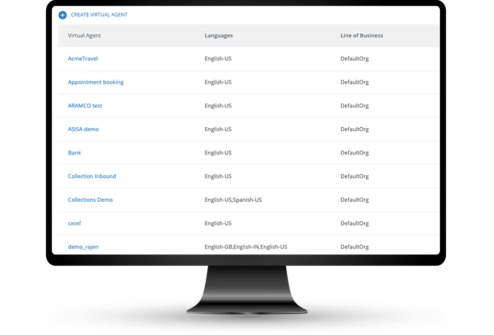 Self-Service Agent Screenshot