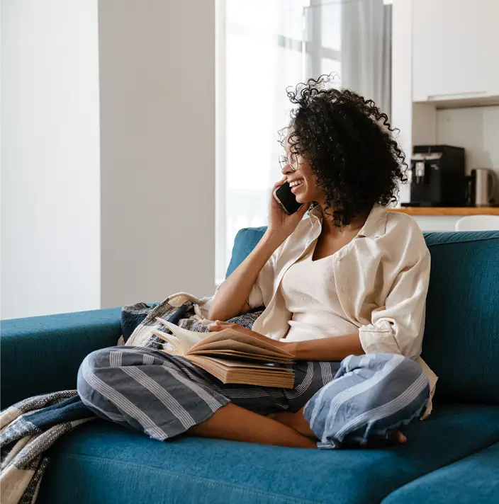 Person on the phone with their insurance company